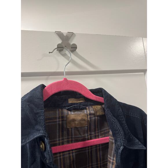 St Johns Bay Flannel Lined Navy Chore Barn Coat - Picture 3 of 10